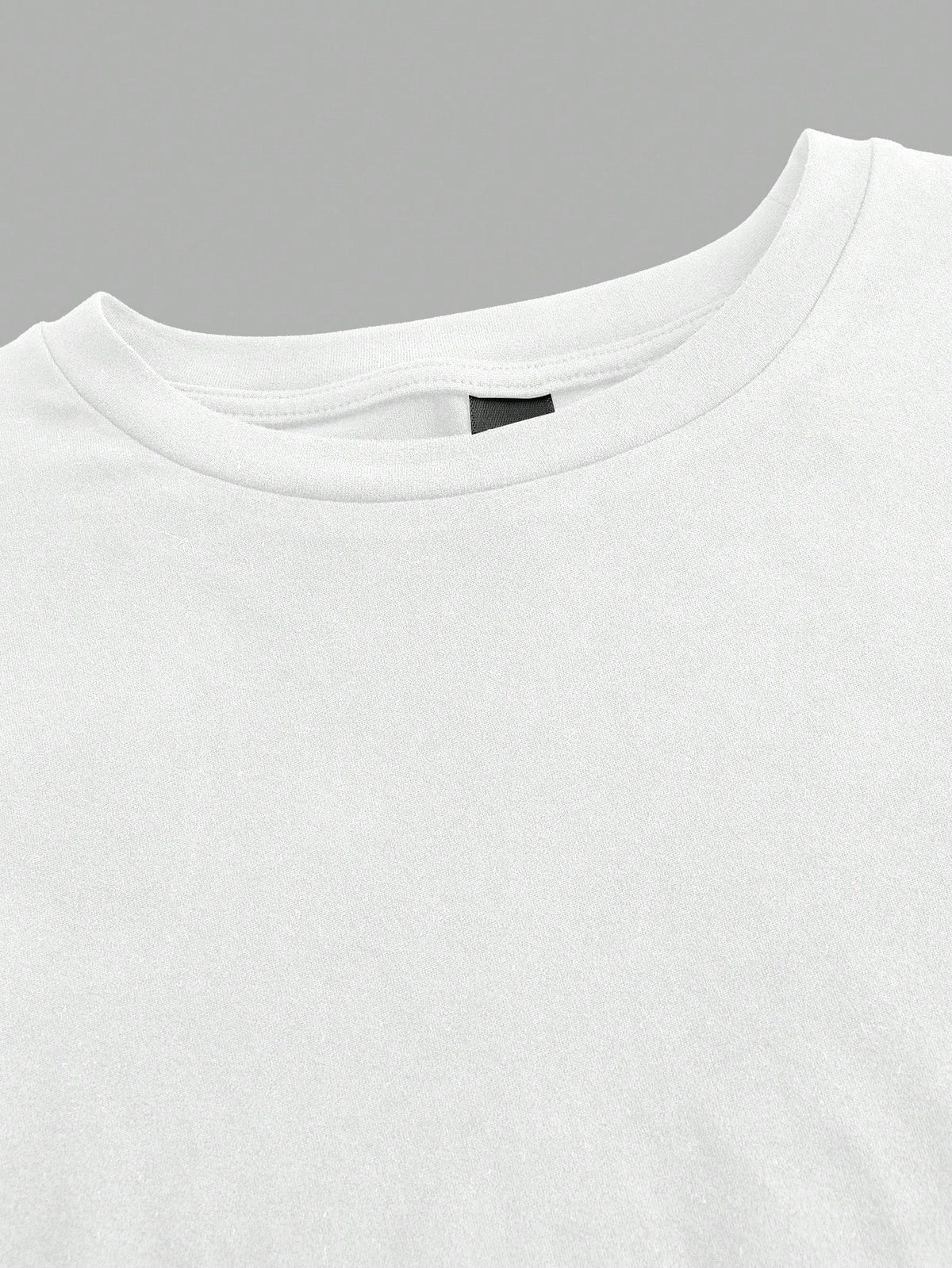 EZwear 2pcs White Casual Basic Crew Neck Short Sleeve T-Shirts, Suitable For Spring/Summer