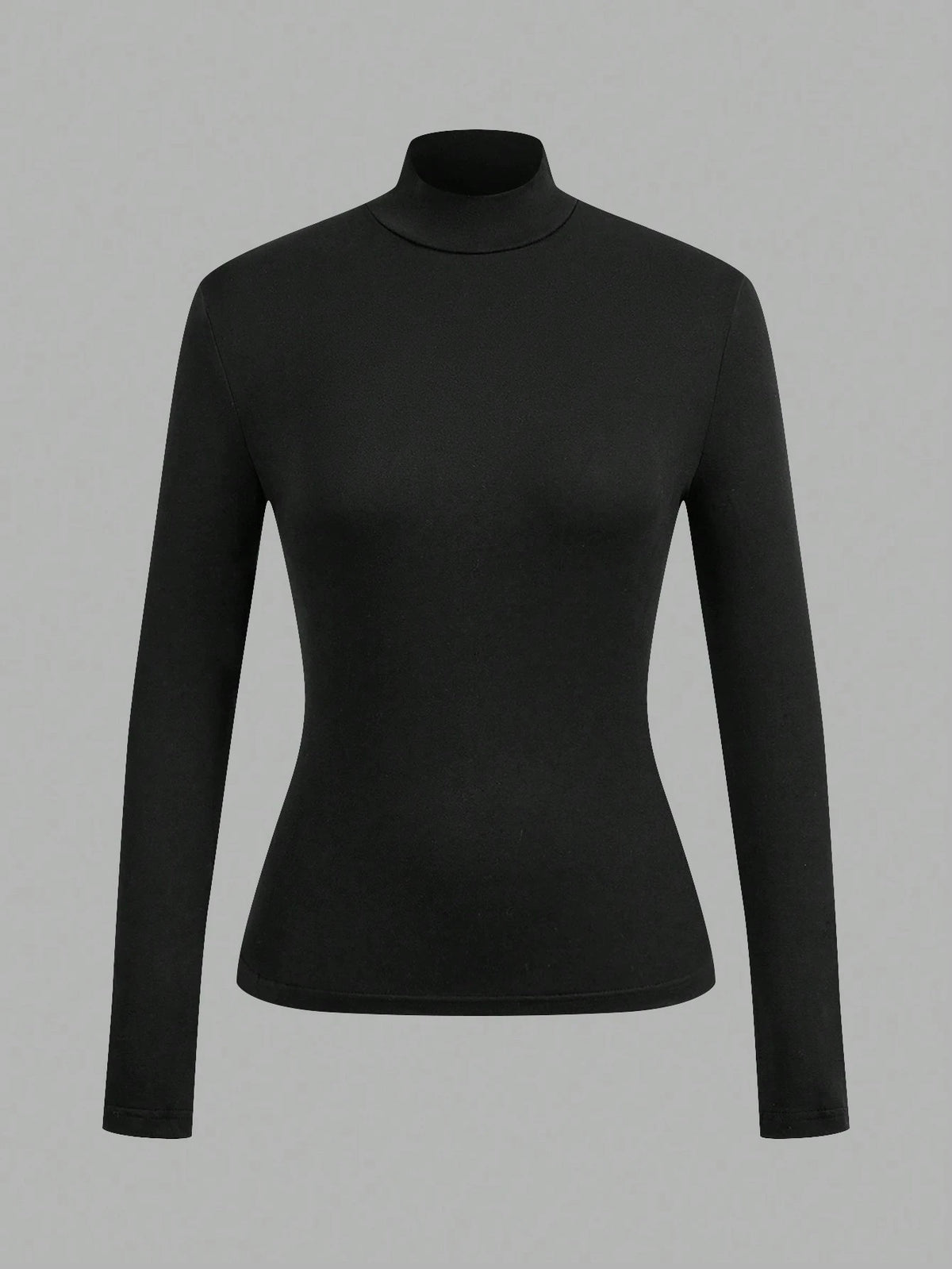 EZwear 2pcs Women High Neck Tight Fit Long Sleeve Base Layer T-Shirt Set, Suitable For Autumn/Winter, Summer Outfits, Beach Holiday