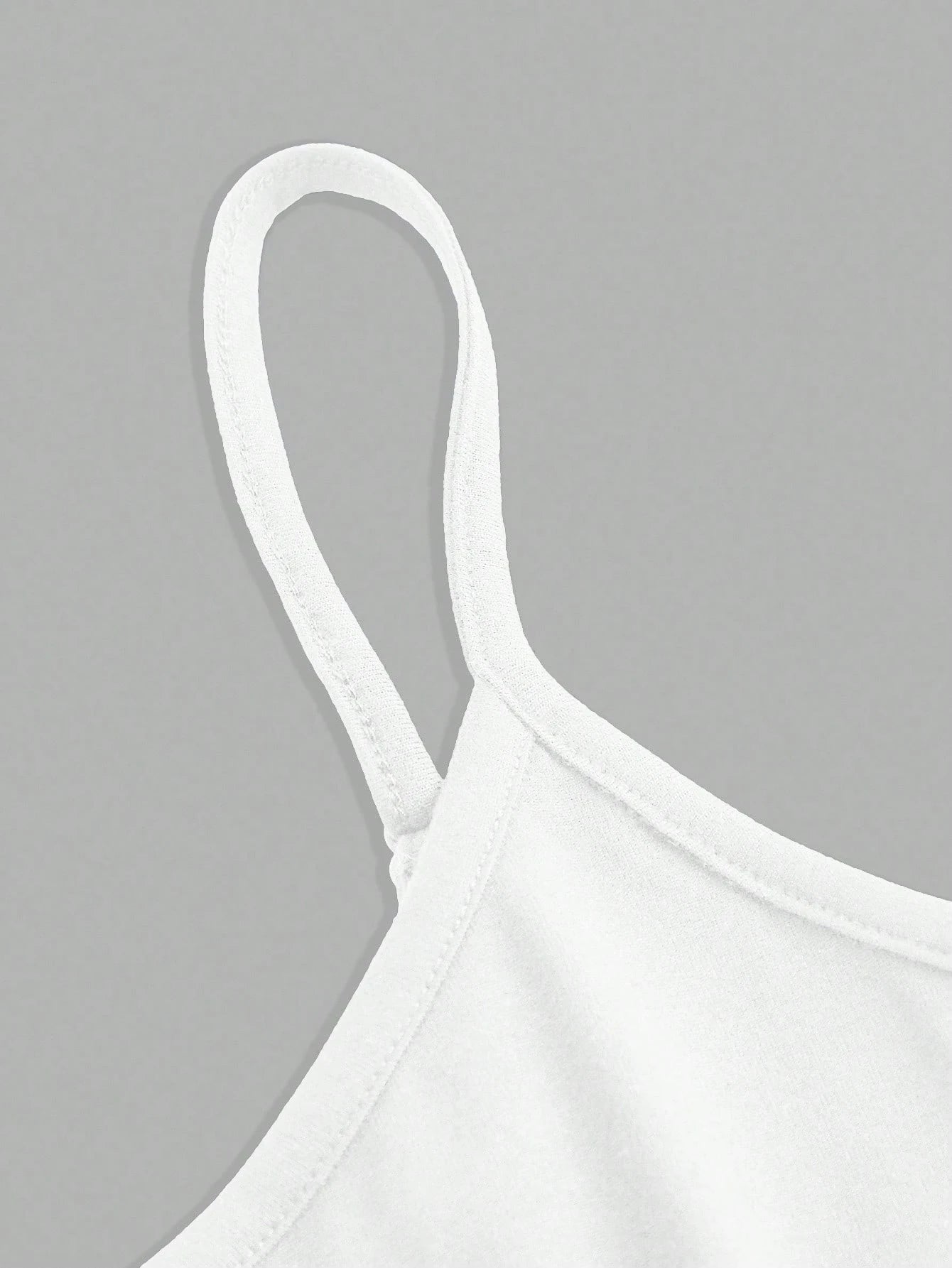 EZwear 2pcs Women's White Tight Casual Camisole