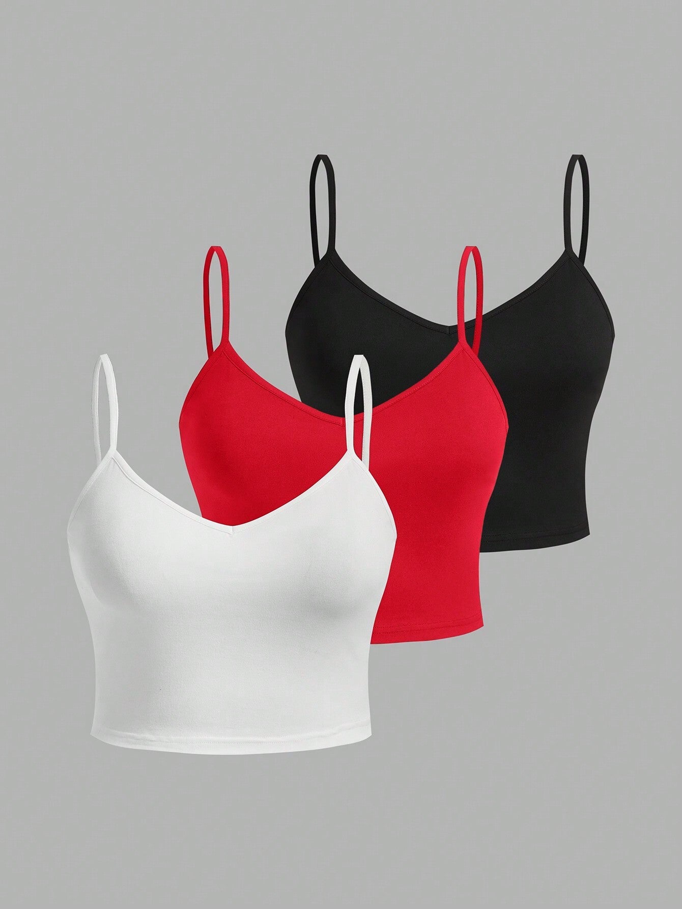 EZwear 3pcs Women's Casual Short Sexy Tank Tops Set, Perfect For Summer Back To School