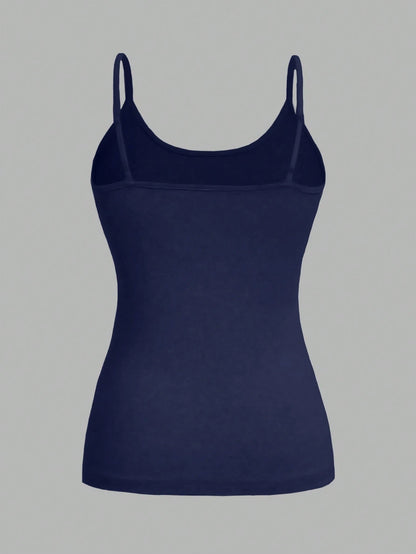 EZwear 4pcs/Set Casual Minimalist Camisole Tops For Women, Suitable For Summer Beach