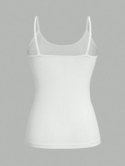 EZwear 4pcs/Set Casual Minimalist Camisole Tops For Women, Suitable For Summer Beach