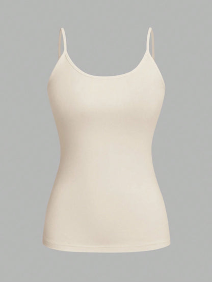 EZwear 4pcs Set Casual Minimalist Versatile Camisole, Suitable For Summer, Slim Fit For Women Back To School