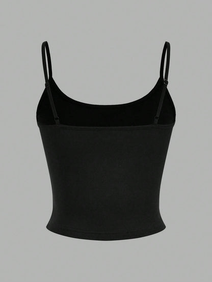 EZwear 4pcs/Set Women Cropped Sporty Camisole Tank Tops, Suitable For Summer Back To School