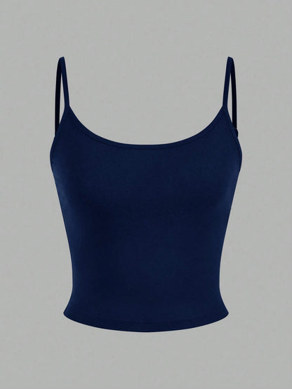 EZwear 4pcs/Set Women's Casual Cropped Tank Tops, Suitable For Summer Back To School