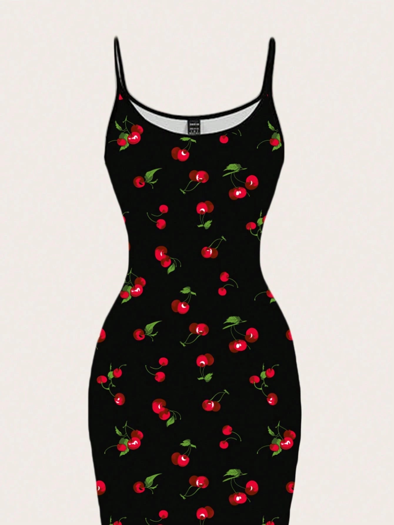 EZwear Casual Minimalist Full-Length Bodycon Camisole Dress, Suitable For Summer, 95% Cotton, Women's Daily Wear,Black Dress For Women
