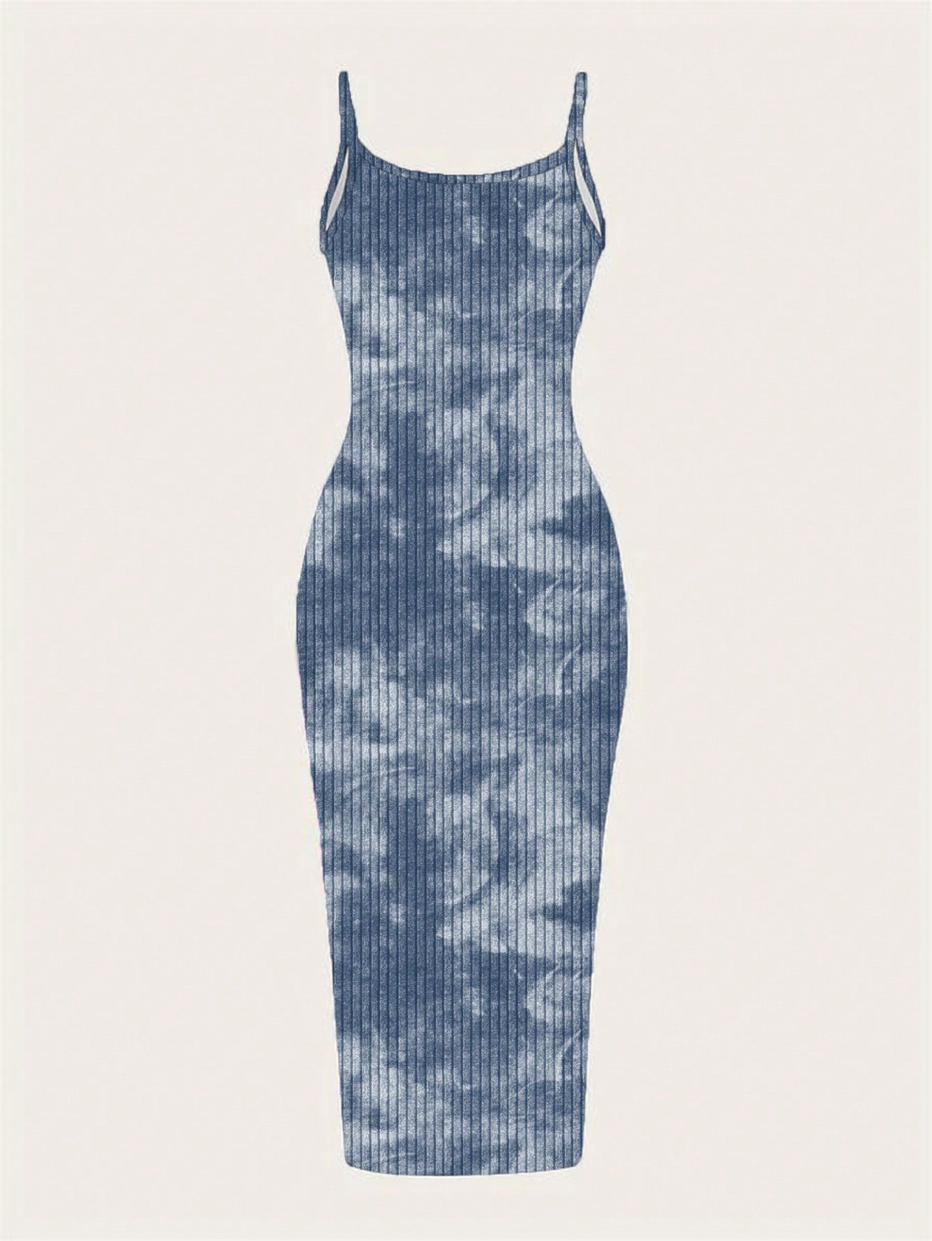 EZwear Casual Minimalist Street Tie-Dye Full Print Sleeveless Maxi Dress, Suitable For Summer,Summer Dresses For Women Chic Dress