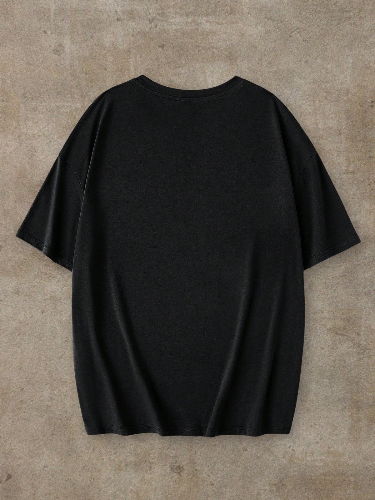 EZwear Oversized Music Festival Guitar & Eagle Graphic Round Neck Short Sleeve Loose T-Shirt, Cotton Blend, Summer Back To School