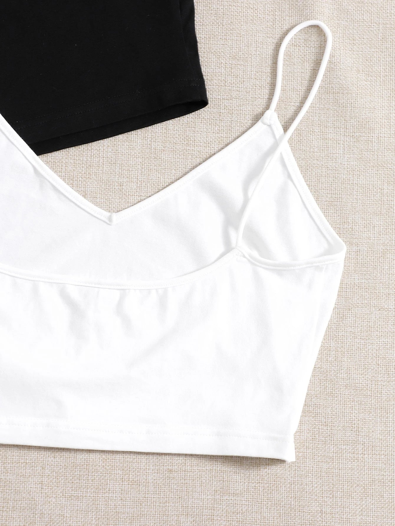 EZwear Plus 2pcs Solid Crop Cami Top