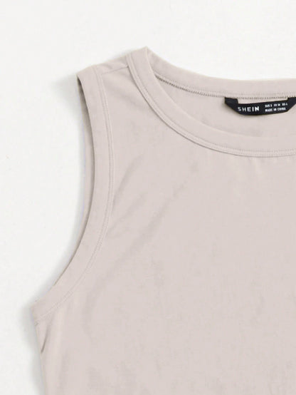 EZwear Solid Crop Tank Top