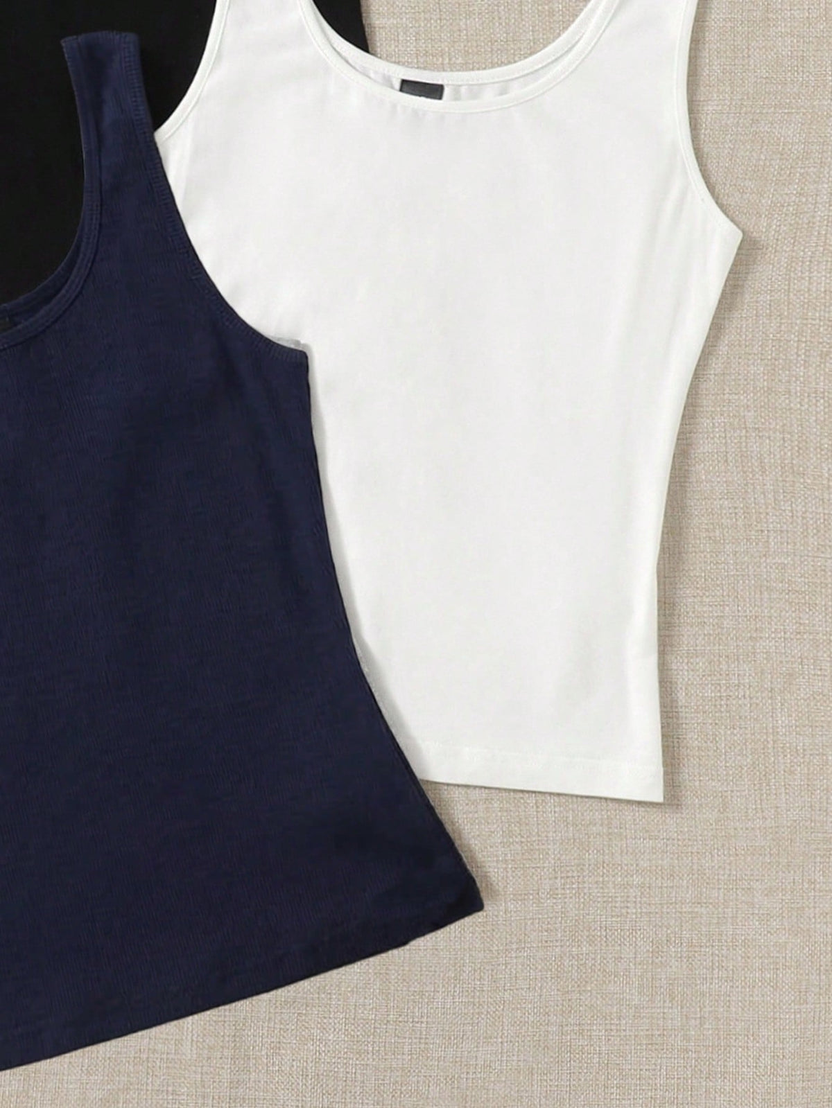 EZwear Summer Outfits 3pcs Solid Tank Top Women's Vest Tops Basic For Women Cotton Yoga Tanktops Knitted Ribbed Plain Latest New Arrivals Basics Clothes