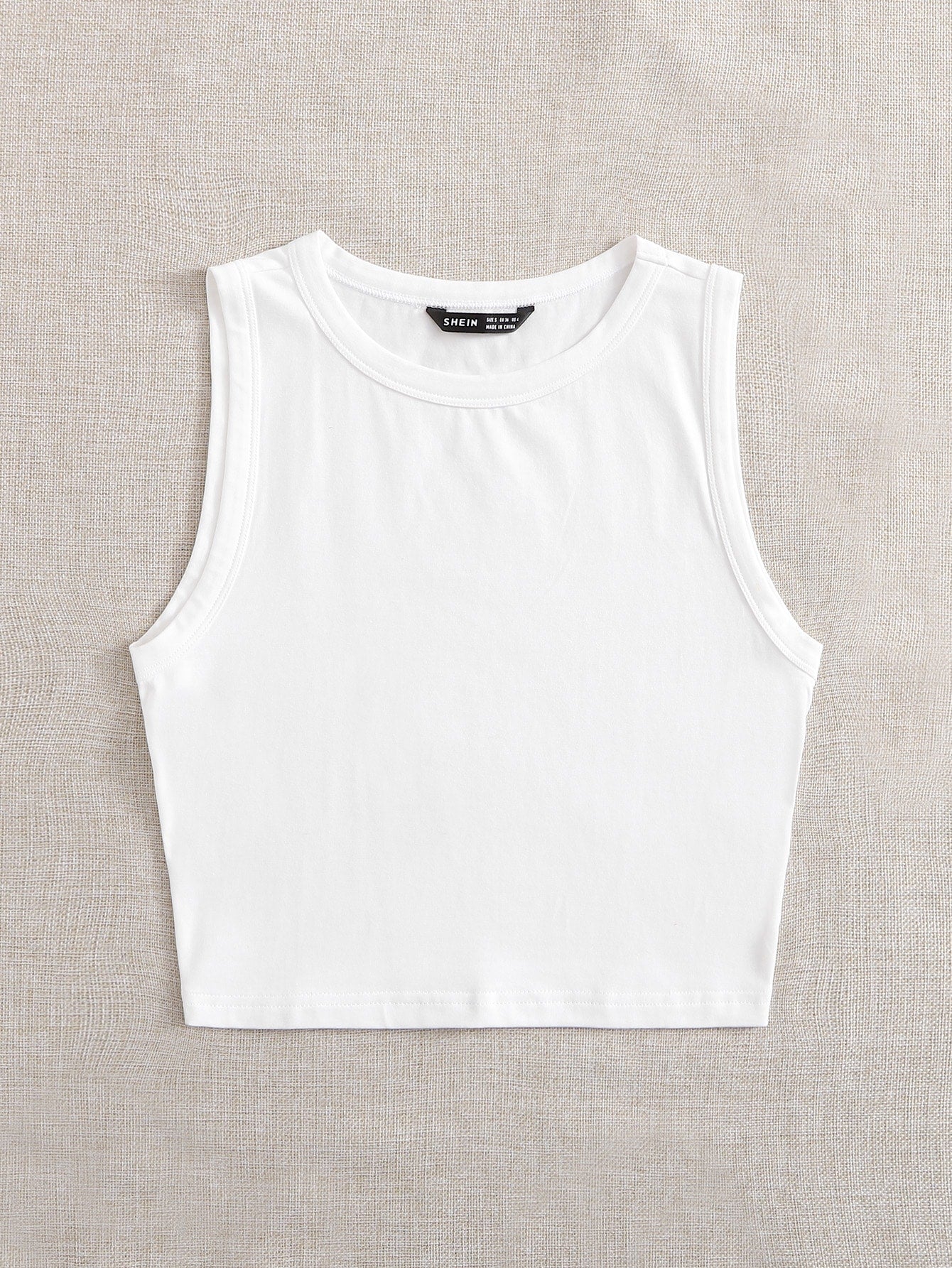 EZwear Summer Outfits Solid Round Neck Casual Tank Top