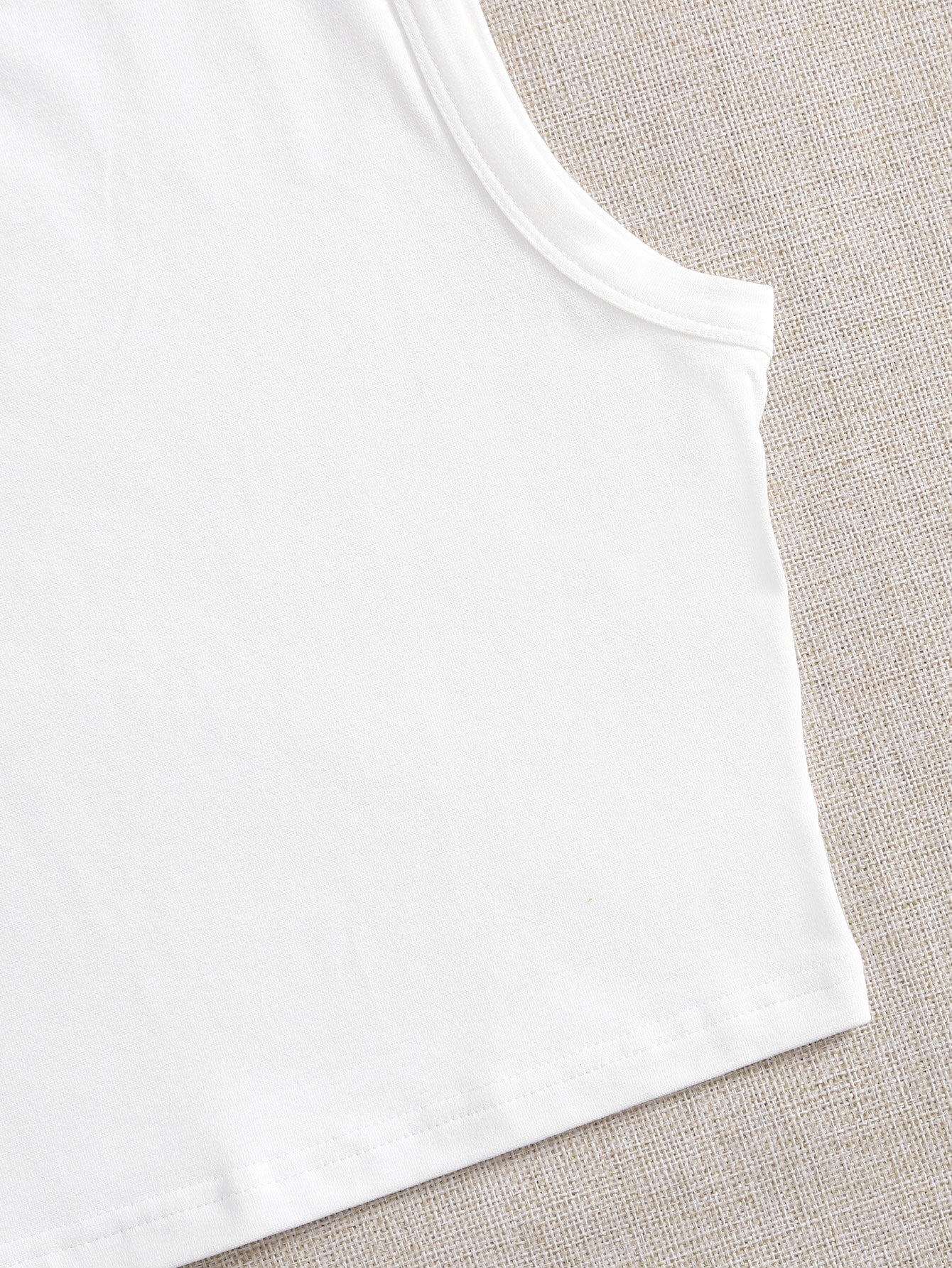 EZwear Summer Outfits Solid Round Neck Casual Tank Top