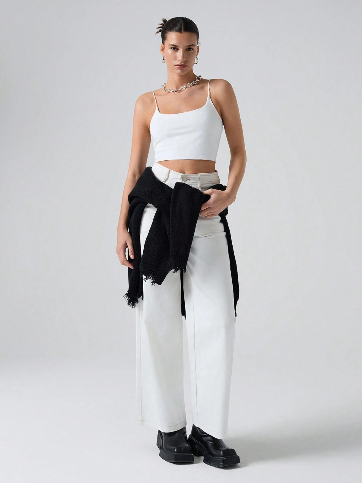 EZwear Summer Solid Crop Casual Cami Top