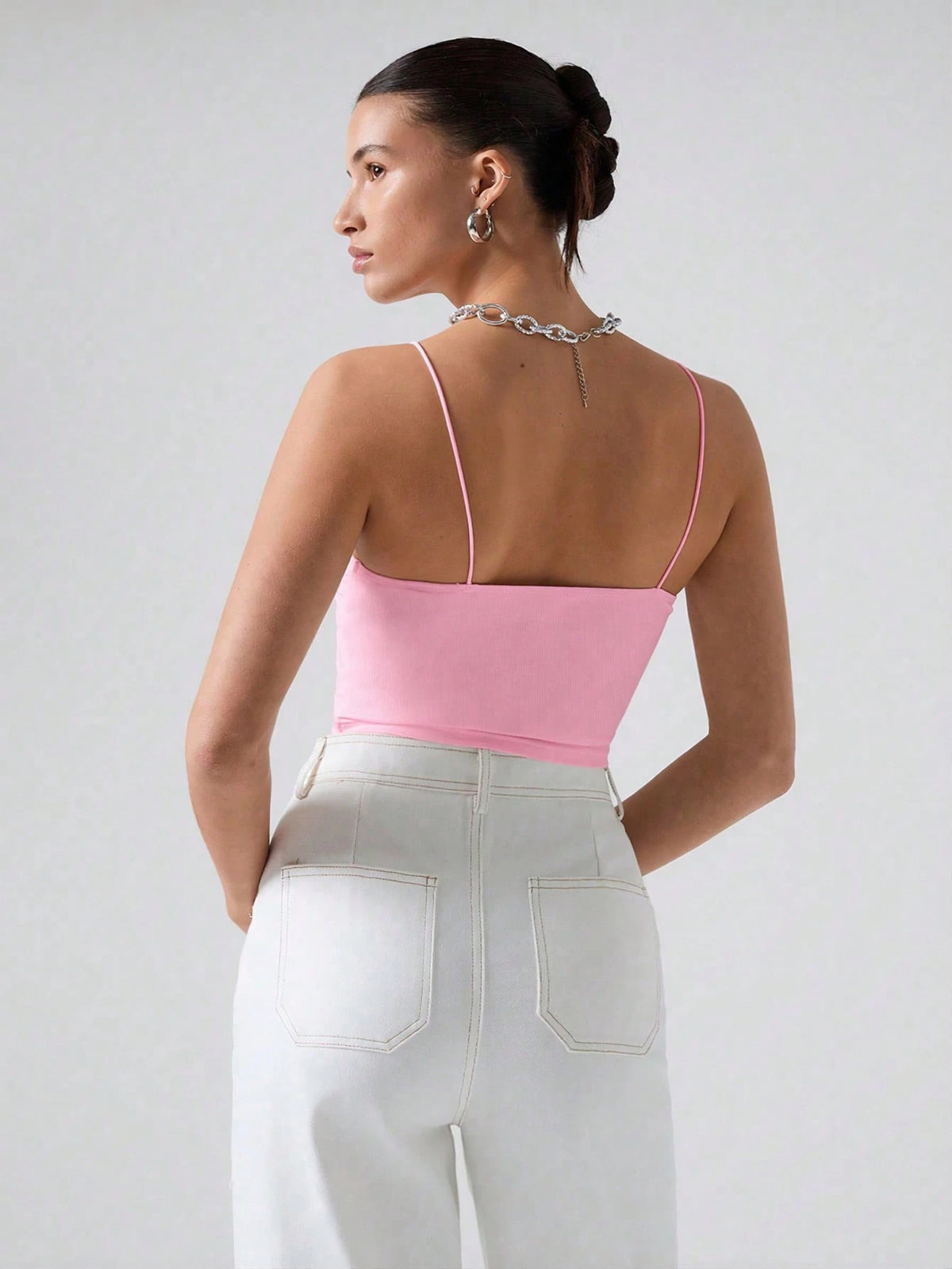 EZwear Summer Solid Crop Casual Cami Top