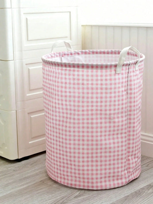 Fabric Storage Basket, Clothing & Toy Organizer Bin, Waterproof Foldable Inner Layer, Grid Storage Basket, Laundry Basket