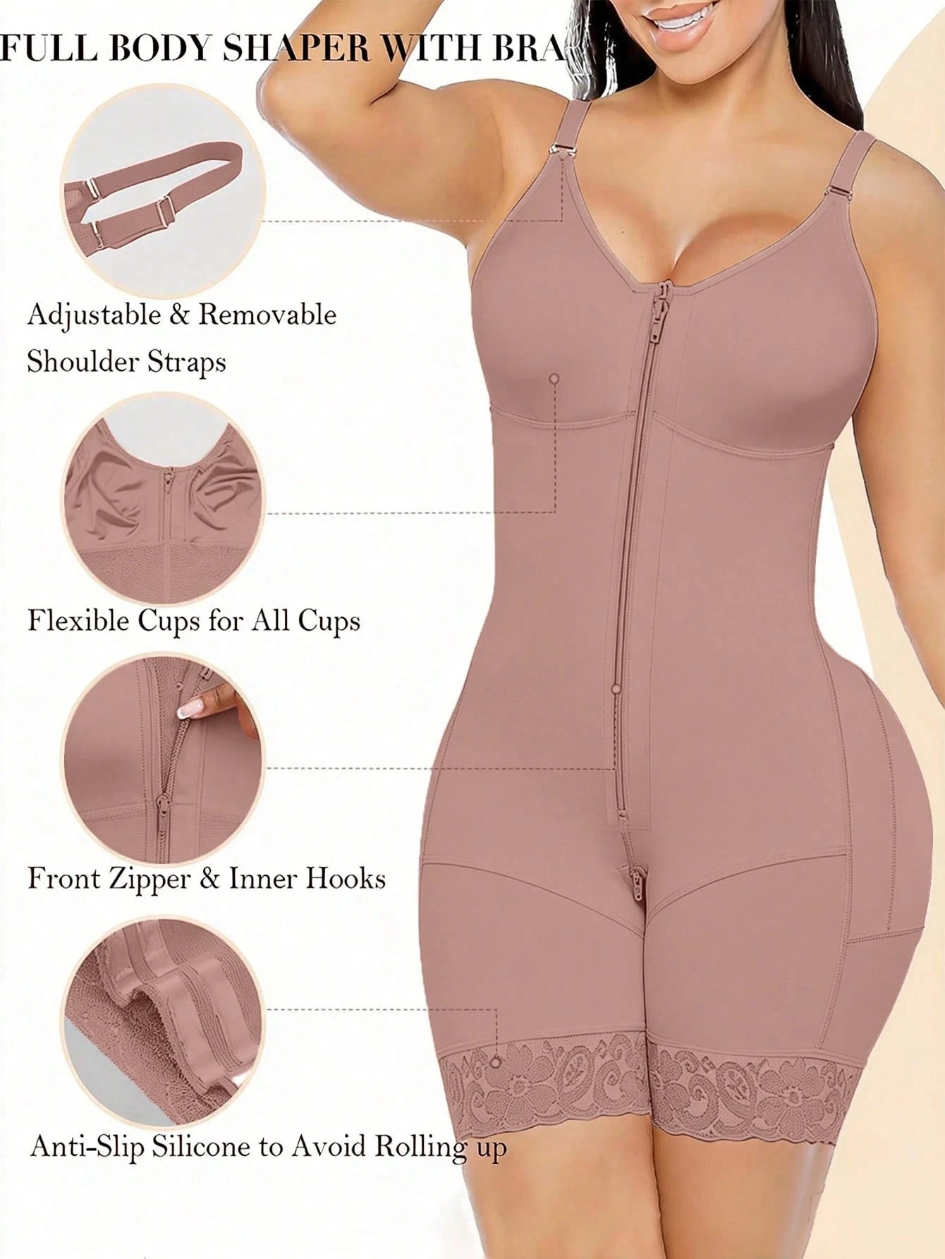 Faja Colombianas Moldeadoras Shapewear Tummy Control Full Body Shaper