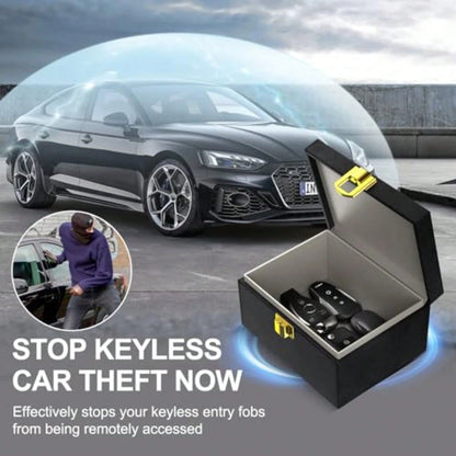 Faraday Box With Faraday Bags For Car Keys, Car Key Signal Blocking Box, Keyless Entry Car Key Protector Anti-Theft Shielding Cage