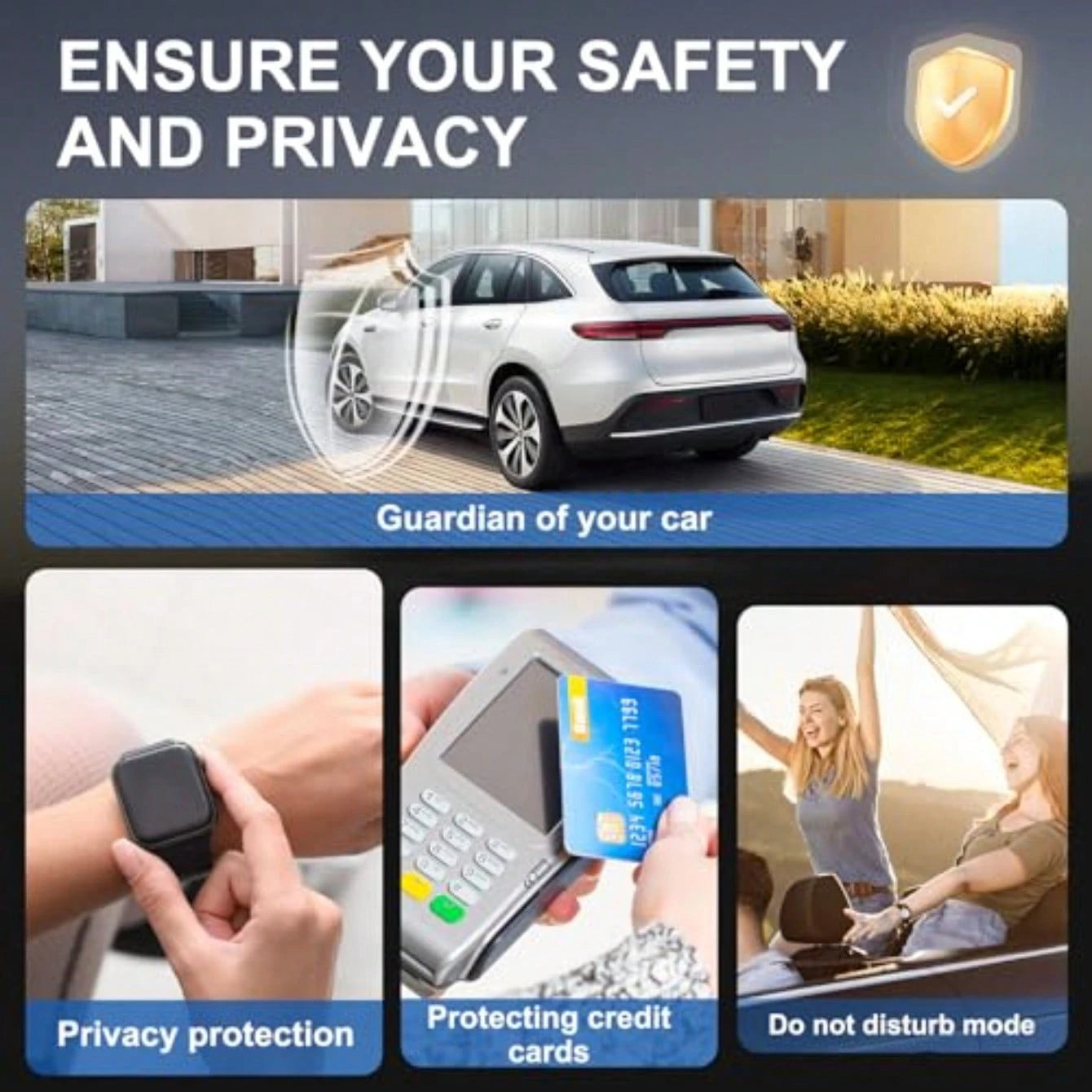 Faraday Box With Faraday Bags For Car Keys, Car Key Signal Blocking Box, Keyless Entry Car Key Protector Anti-Theft Shielding Cage