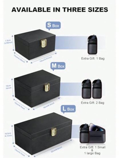 Faraday Box With Faraday Bags For Car Keys, Car Key Signal Blocking Box, Keyless Entry Car Key Protector Anti-Theft Shielding Cage