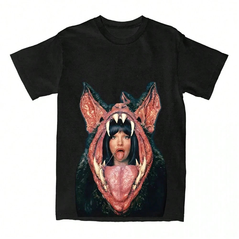Fashion Singer MelanieMartinez Print T-Shirt Casual Summer Cotton Women/Men Tshirts Loose Unisex Streetwear Vintage Style Teesgraphic Tees Men,Playeras De Hombre,Black Graphic Tee,Funny T Shirt