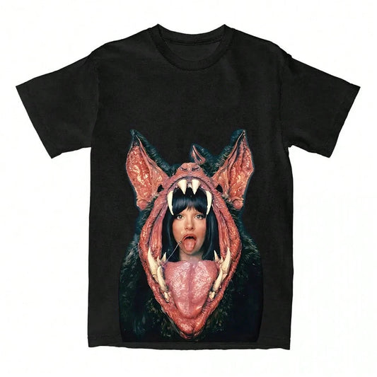 Fashion Singer MelanieMartinez Print T-Shirt Casual Summer Cotton Women/Men Tshirts Loose Unisex Streetwear Vintage Style Teesgraphic Tees Men,Playeras De Hombre,Black Graphic Tee,Funny T Shirt