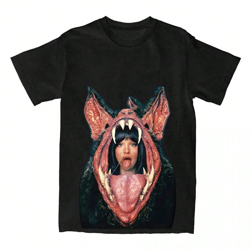Fashion Singer MelanieMartinez Print T-Shirt Casual Summer Cotton Women/Men Tshirts Loose Unisex Streetwear Vintage Style Teesgraphic Tees Men,Playeras De Hombre,Black Graphic Tee,Funny T Shirt