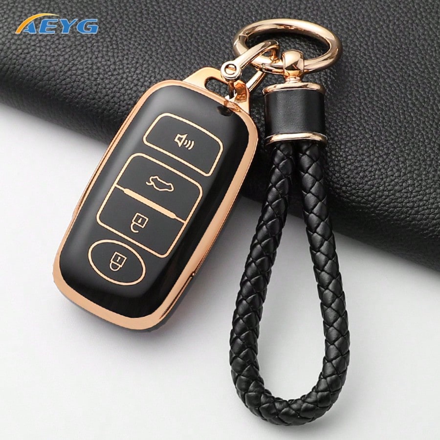 Fashion TPU Car Key Case Cover Fob For Perodua Yaris Ativ Raize Veloz Avanza Rush Daihatsu For To Yota Keychain Auto Accessories