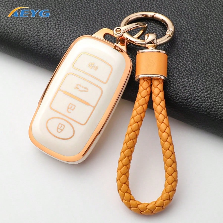 Fashion TPU Car Key Case Cover Fob For Perodua Yaris Ativ Raize Veloz Avanza Rush Daihatsu For To Yota Keychain Auto Accessories