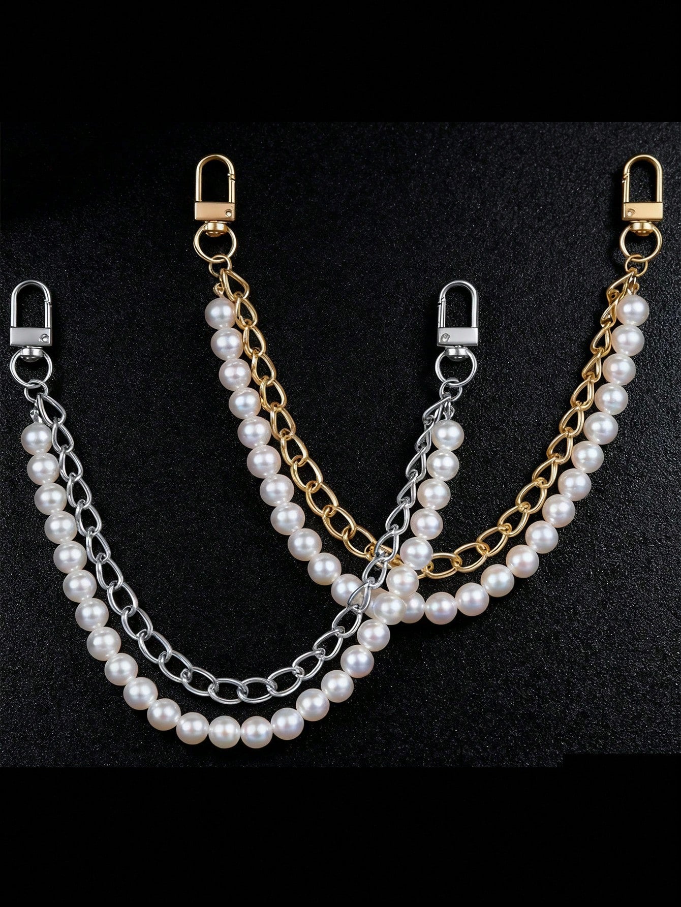 Fashionable Beaded Handbag With Retro Minimalist Faux Pearl Alloy Clasp Chain Travel Accessories Keychain Accessories Gold Keychain Bag Charm Purse Charm Keyring