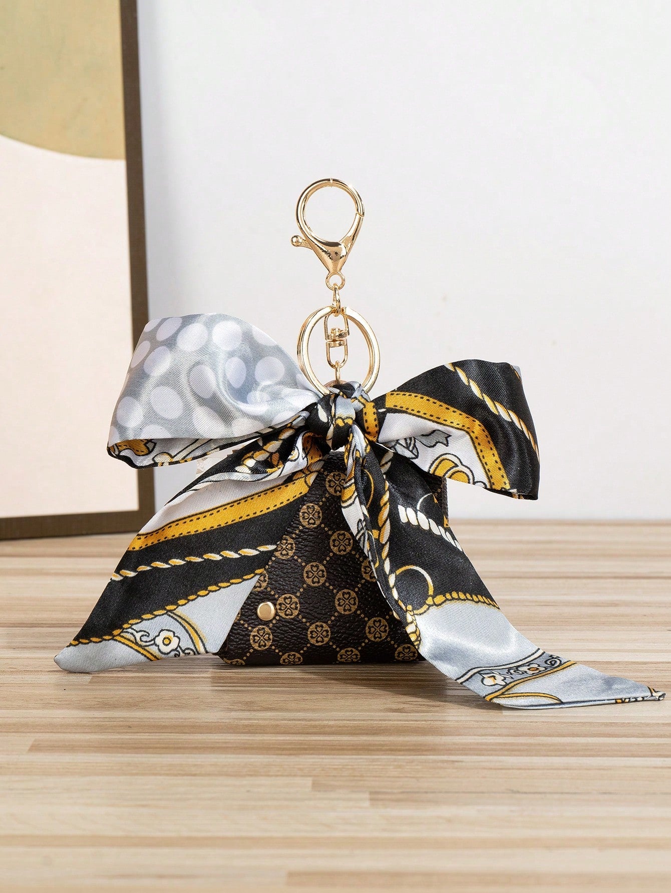 Fashionable Casual Silk Scarf Miniature Bag Charm Small Gifts Gifts For Her Gifts For Women