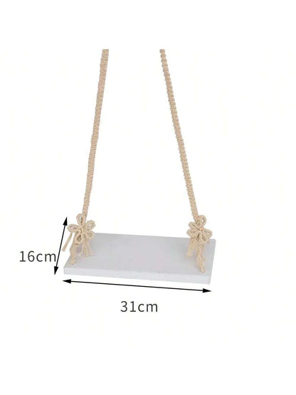 Fashionable Newborn Photography Props, Wooden Baby Swing Posing Accessories, Unisex For Infant, Woven Swing Posing Photo Props