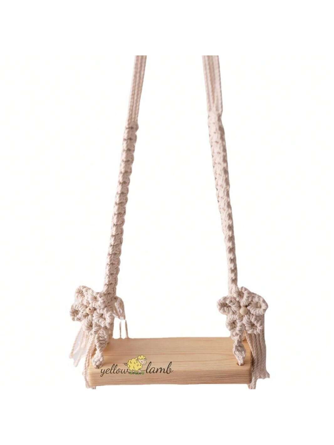 Fashionable Newborn Photography Props, Wooden Baby Swing Posing Accessories, Unisex For Infant, Woven Swing Posing Photo Props
