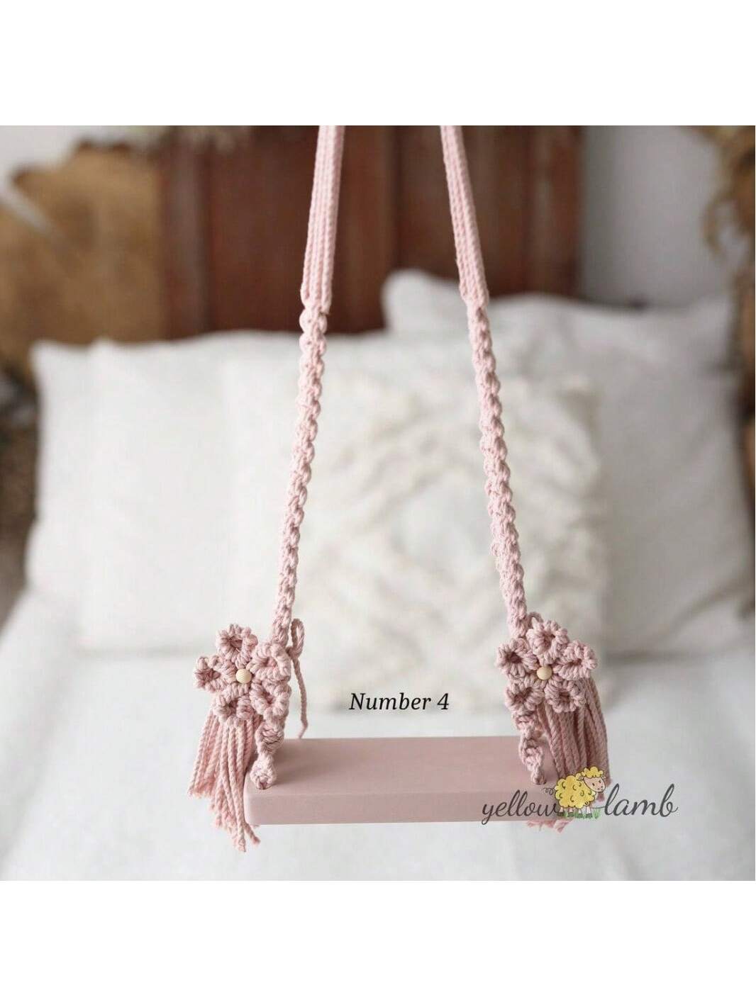 Fashionable Newborn Photography Props, Wooden Baby Swing Posing Accessories, Unisex For Infant, Woven Swing Posing Photo Props