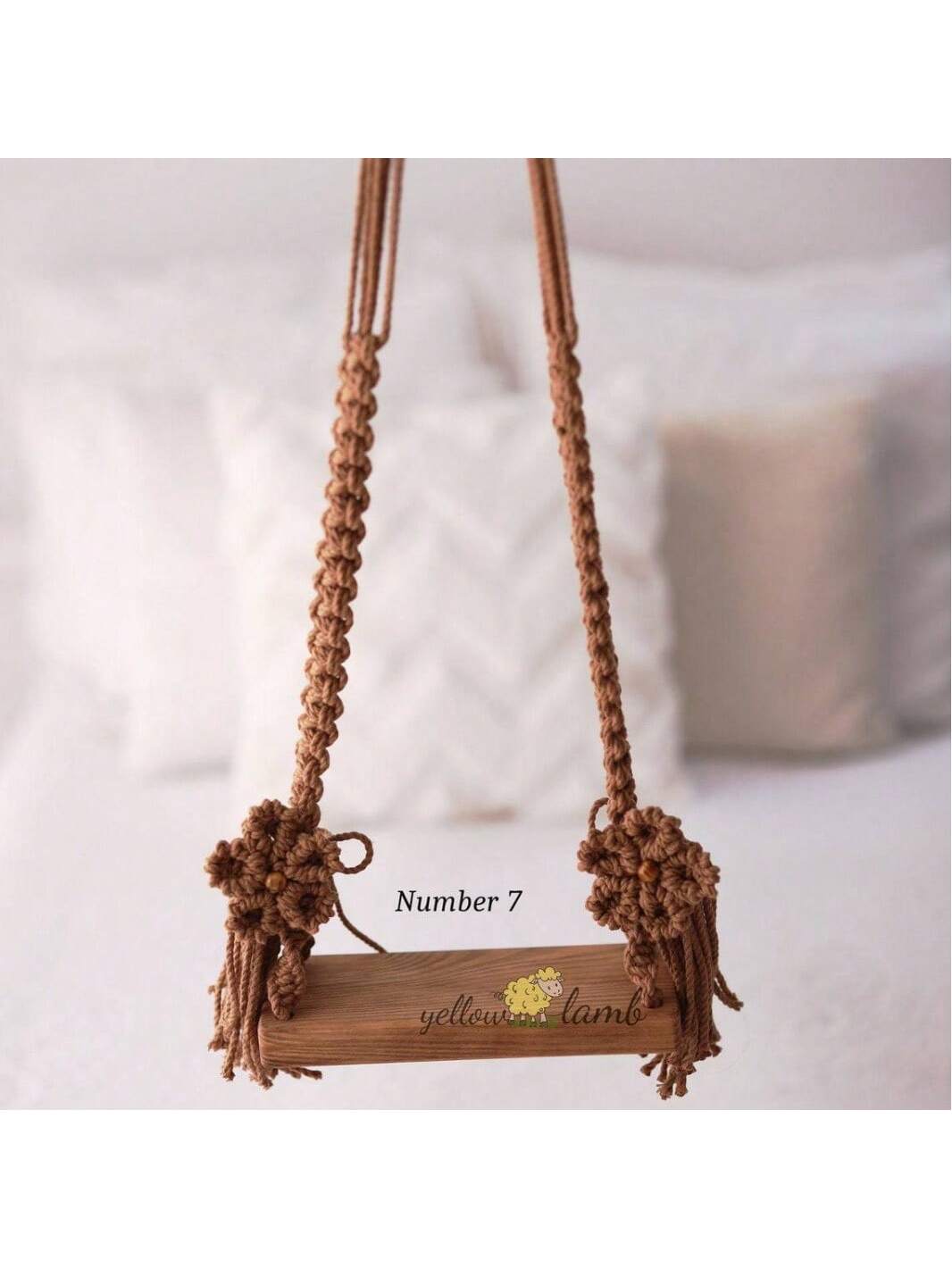 Fashionable Newborn Photography Props, Wooden Baby Swing Posing Accessories, Unisex For Infant, Woven Swing Posing Photo Props