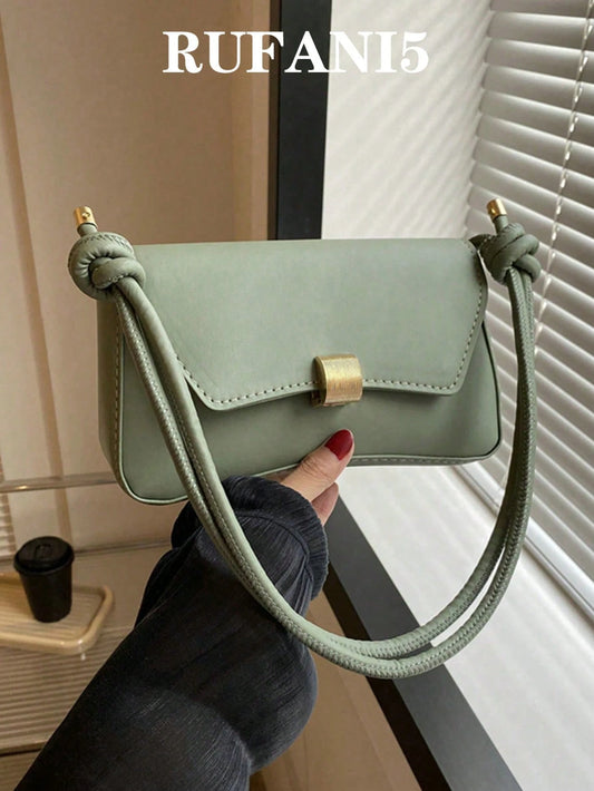 Fashionable Solid Color Vintage Minimalist Armpit Shoulder Bag For Women