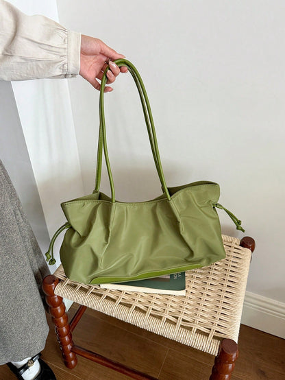 Fashionable Versatile New Style Minimalist Tote Bag For Women, Large Capacity Commuter Shoulder Bag, Lightweight Casual Handbag