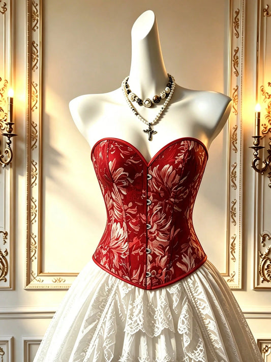 Fashionable Women's Strapless Top, Elegant European Style Lace-Up Sexy Bodycon Crop Top, Streetwear Summer Red