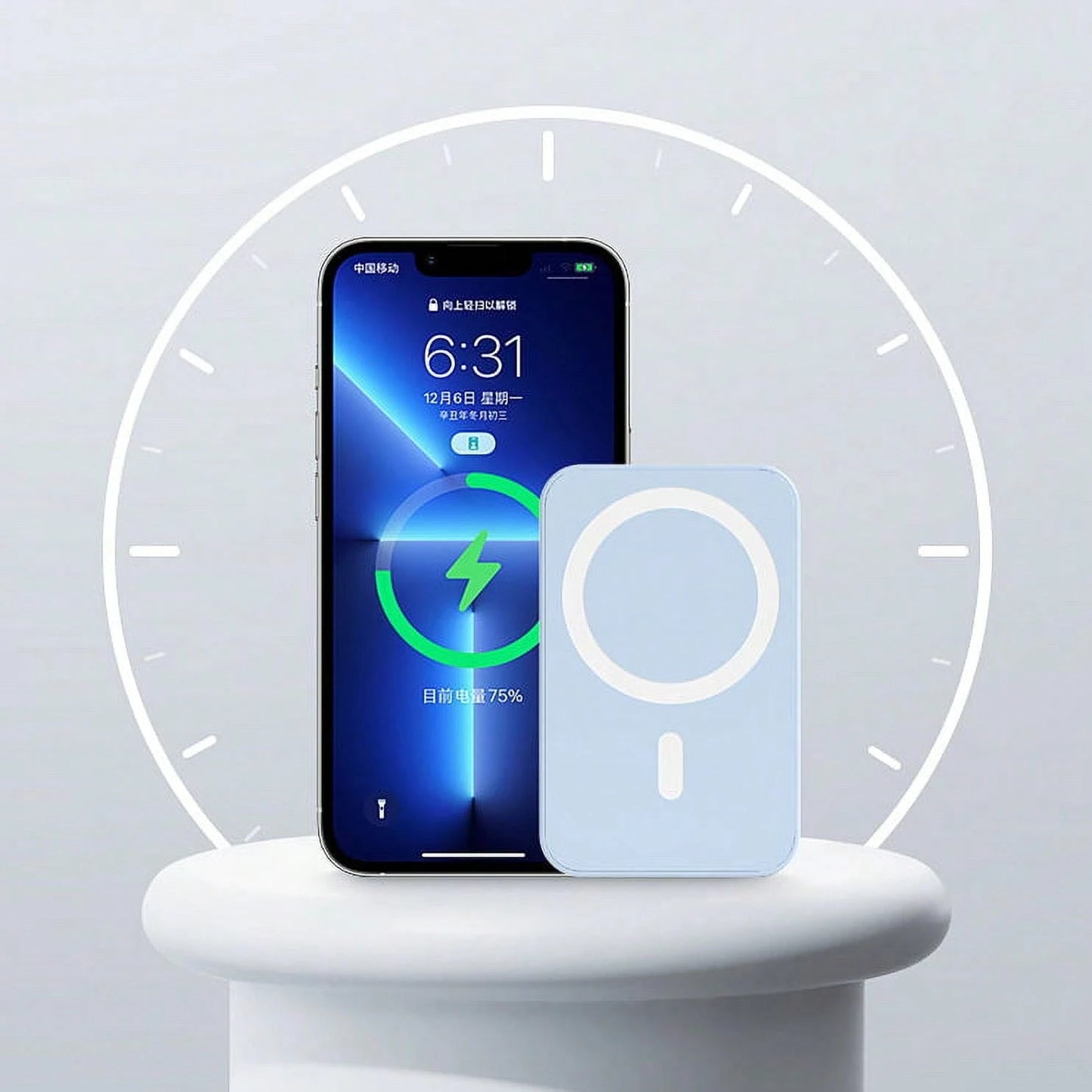 Fast Charging Portable Power Supply 5000mAh MagSafes Magnetic Wireless Power Bank With 20W Fast Charging Ultra-Thin And Compact High-Speed Battery Pack Strong Magnet Precisely Compatible With IPhone 1