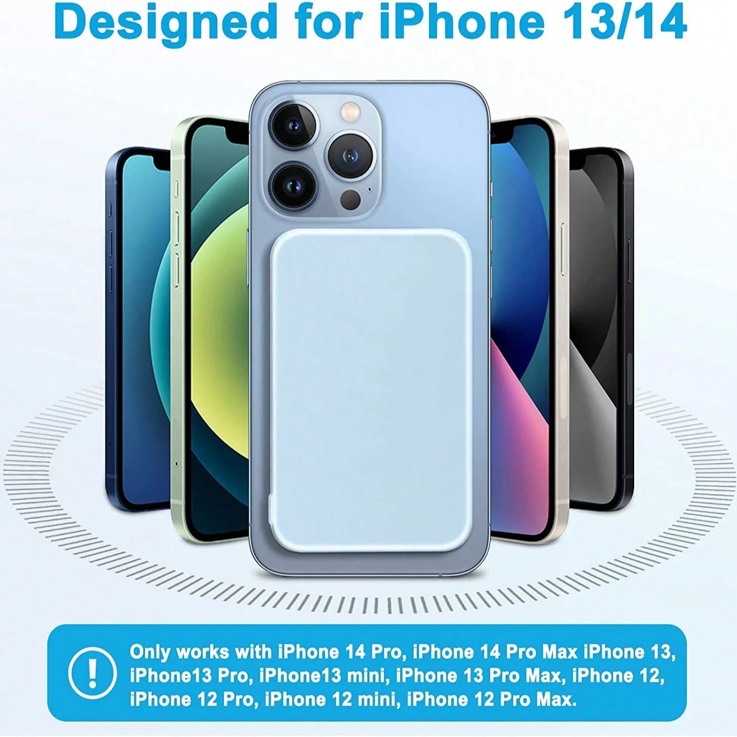 Fast Charging Portable Power Supply 5000mAh MagSafes Magnetic Wireless Power Bank With 20W Fast Charging Ultra-Thin And Compact High-Speed Battery Pack Strong Magnet Precisely Compatible With IPhone 1