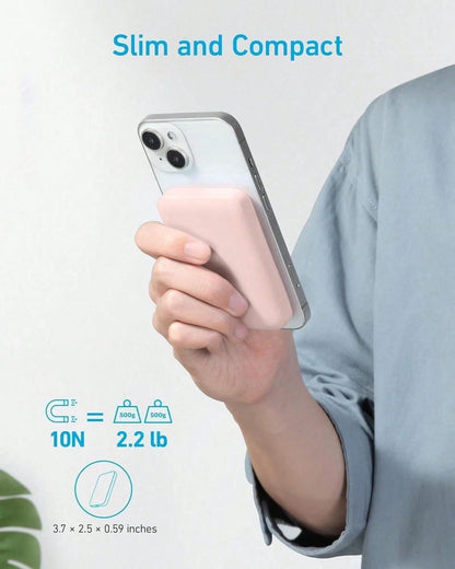 Fast Charging Portable Power Supply 5000mAh MagSafes Magnetic Wireless Power Bank With 20W Fast Charging, Ultra-Thin And Compact High-Speed Battery Pack, Strong Magnet For Easy Charging, Precisely Com