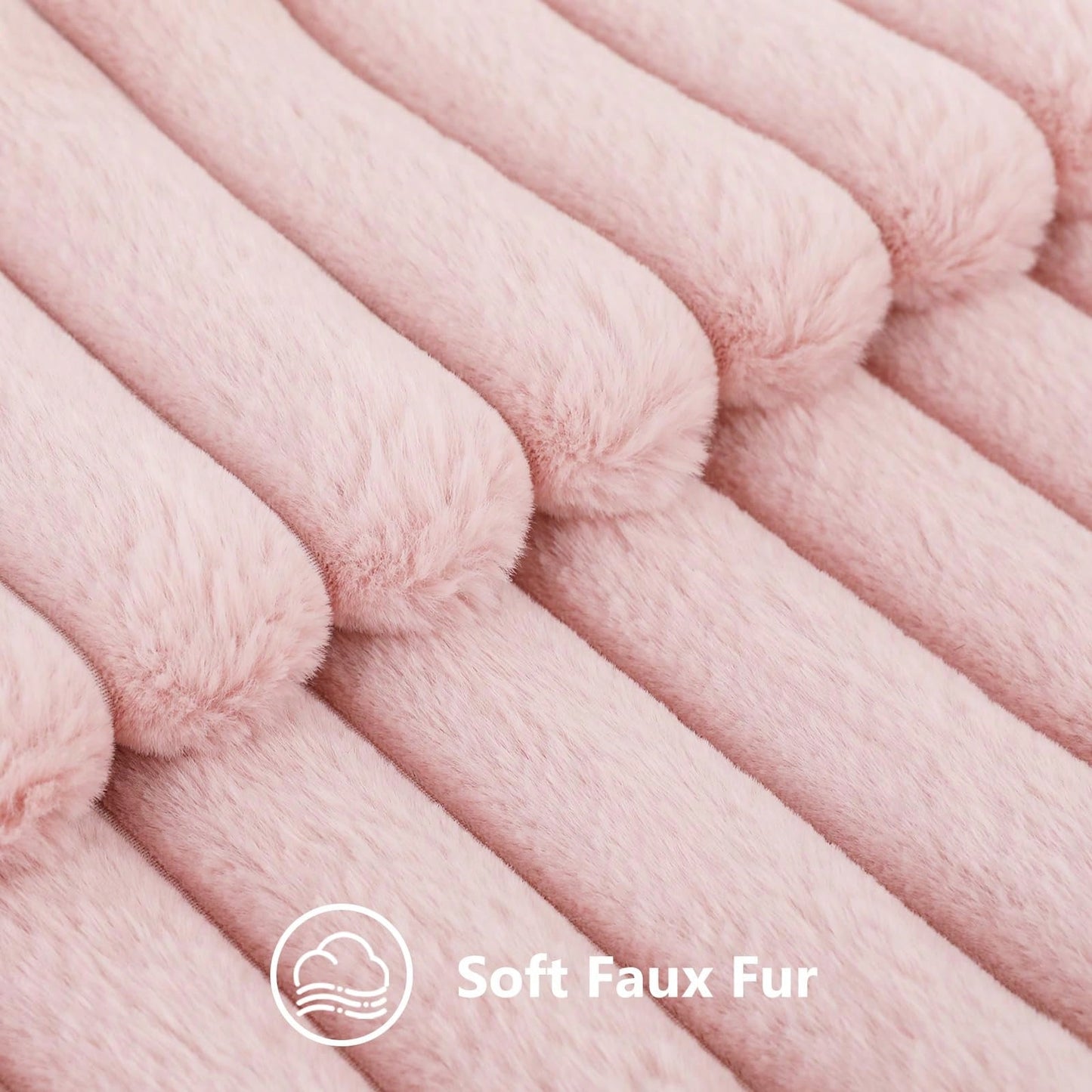 Faux Fur Cozy Soft Striped Decorative Throw Pillow Covers,Velvet Pillowcase Cushion Case For Sofa Couch