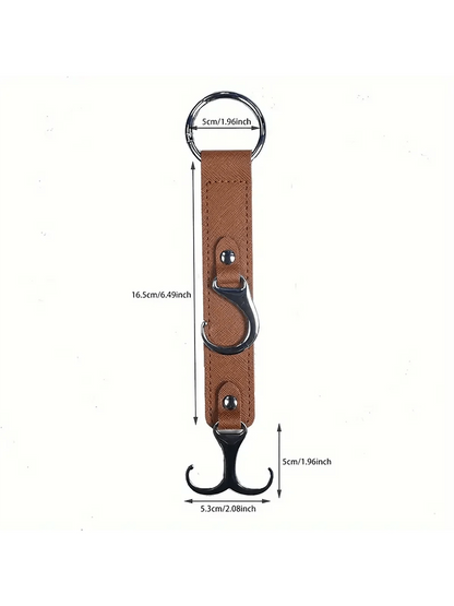 Faux Leather Car Seat Back Hooks- Perfect For Grocery Bags, Coats, Umbrellas & Handbags- Fit Vehicle Accessories
