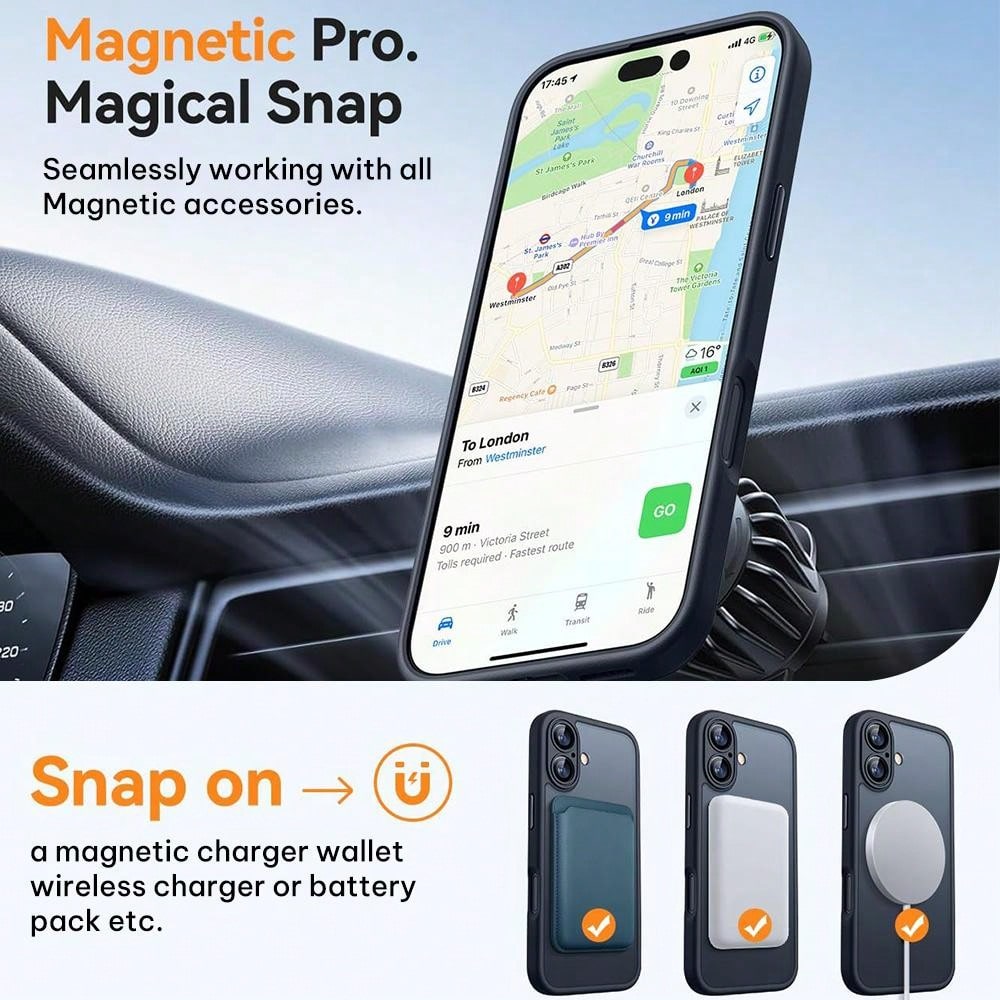 Faux Leather Textured Magnetic Matte Phone Case (For IPhone Air 17 16 15 Plus 14 13 12 Min 11 And Camera Lens Protector)- Protective Phone Case Iphone17 Pro Max Case Iphone17 Pro Case Iphone17 Case I