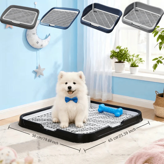 FAXHION Reusable Extra-Large Dog Potty Tray, Removable Dog Toilet Tray For Easy Cleaning, Washable Dog Potty Mat Holder, Puppy Potty Training Tray, Indoor Dog Toilet, Sturdy And Durable Indoor/Outdoor