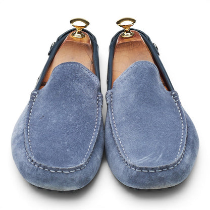 Ferrari Gommino Blue Suede Driving Loafers UK 8