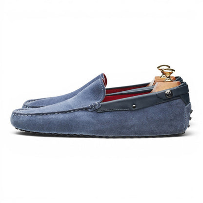 Ferrari Gommino Blue Suede Driving Loafers UK 8