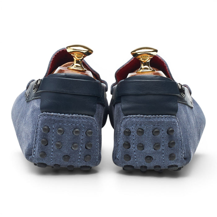 Ferrari Gommino Blue Suede Driving Loafers UK 8