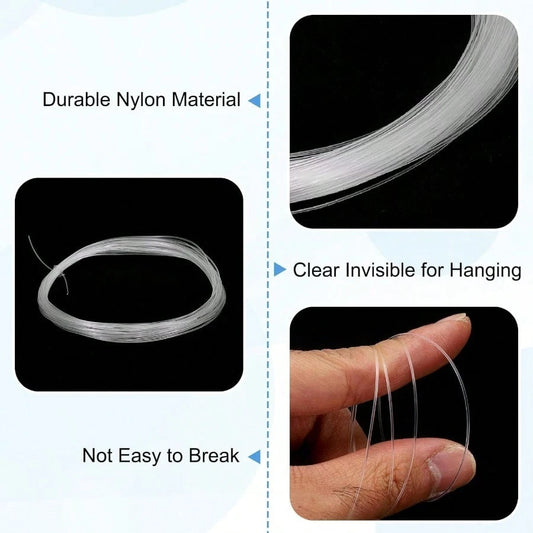 Fishing Line Wire Nylon Fishing String Wire Monofilament Invisible Cord For Hanging Decorations Balloon Crafts Jewelry Beading Making