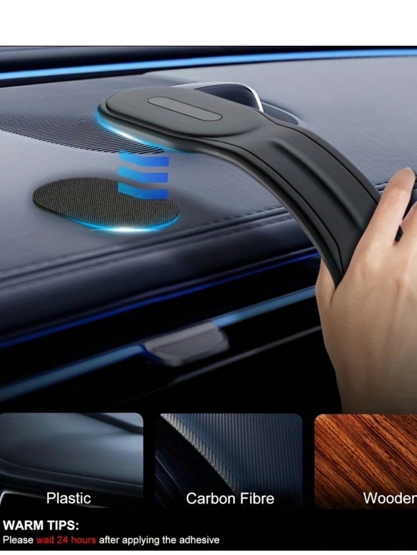 Flexible Magnetic Car Phone Holder- Adjustable Aluminum Arm, 360° Rotation, Moldable Design For Custom Viewing Angle, No Clip, Scratch & Shock Resistant, Universal Compatible With Iphone And All Smar